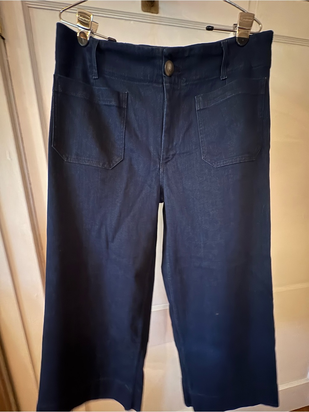 Maeve Collette cropped wide leg jeans, size 16